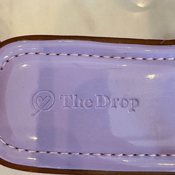 The Drop Women's Size 8 Paris Square Toe Two Strap Flat Sandal Lavendar Summer - Picture 4 of 4